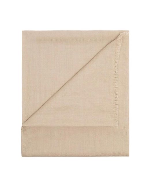 Alpha Studio Beiger Wollschal Mit Mini-Bangs in Natural für Herren