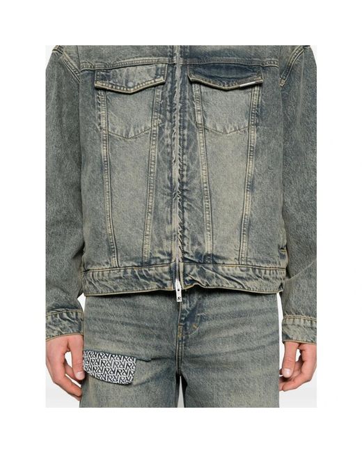 Represent Gray Denim Jackets for men