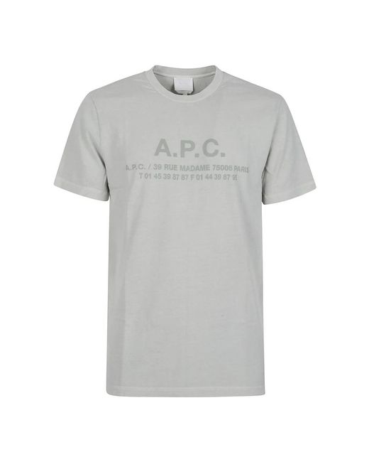 A.P.C. Adresse T-Shirt in het Gray voor heren