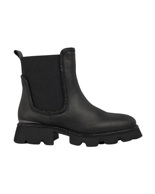Alma En Pena. Black Rhinestone Track Bootie