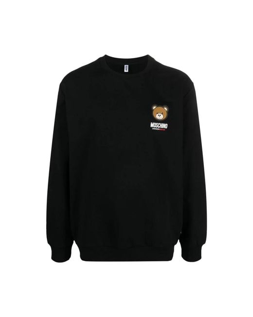 Moschino Black Baumwoll-sweatshirt mit brand-print