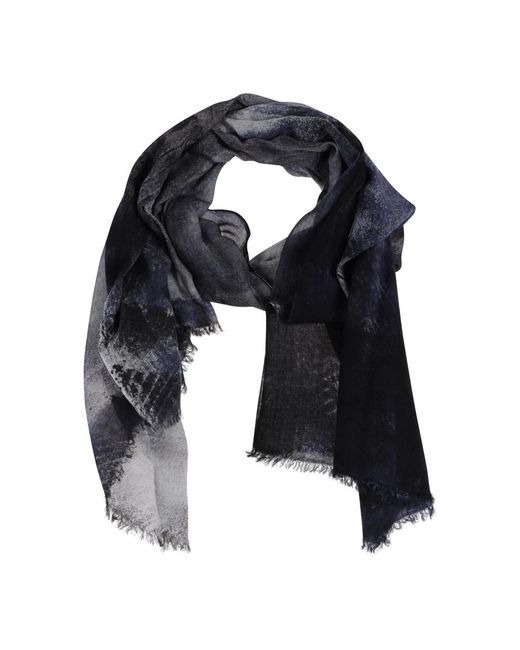 Avant Toi Blue Murales Effect Scarf