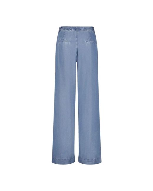 Taifun Blue Weite Lyocell Palazzo Hose