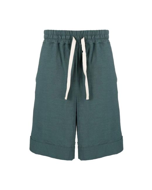 Jil Sander Blue Long Shorts for men