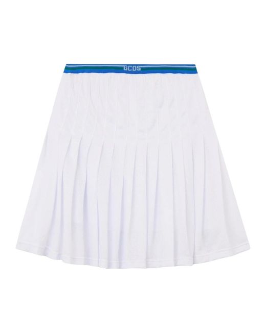 Gcds Rokken ,Wit ,Polyester Plissirok in het White