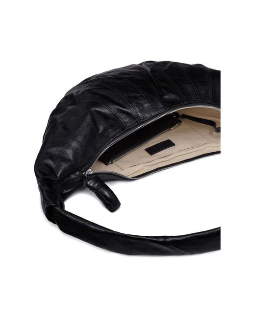 Lemaire Schwarze Lederknoten-Schultertasche in Black für Herren