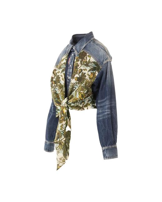 DSquared² Green Denim Shirts