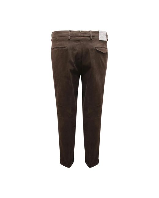 BRIGLIA Einfache Hose Mit Falten Und Umschlägen in Brown für Herren