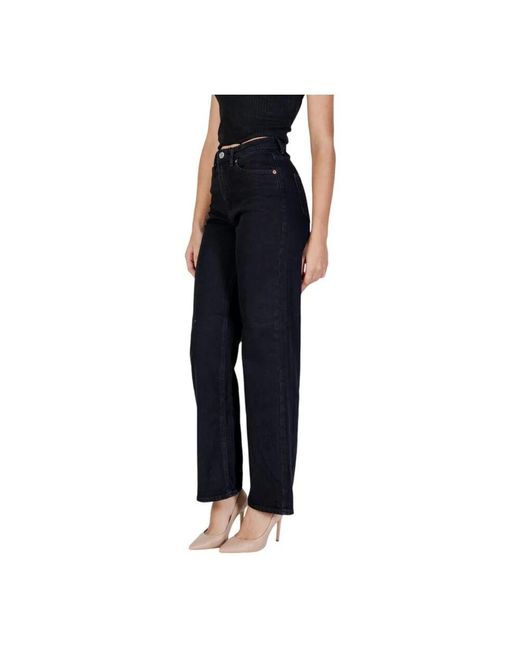 Wide Jeans Vero Moda de color Black