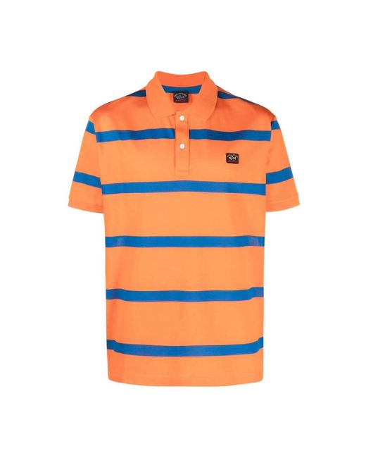 Paul & Shark Orange Polo Shirts for men