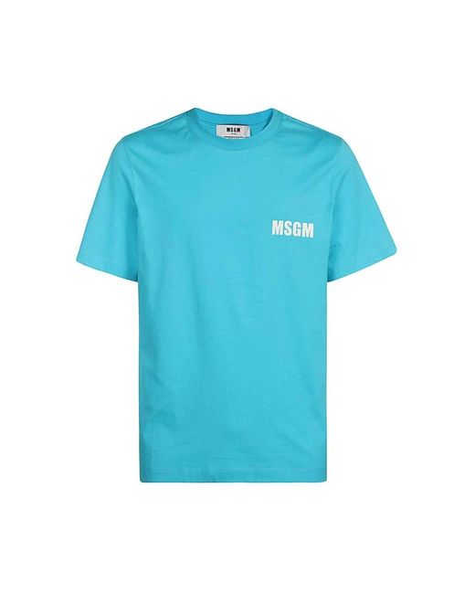 MSGM Blue T-Shirts for men