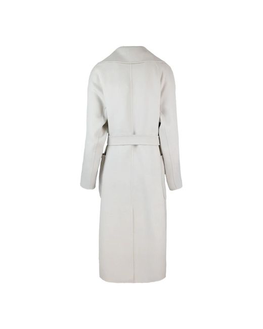Max Mara Belted Coats in het Gray