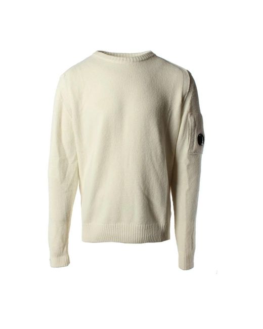 C P Company Natural Round-Neck Knitwear for men
