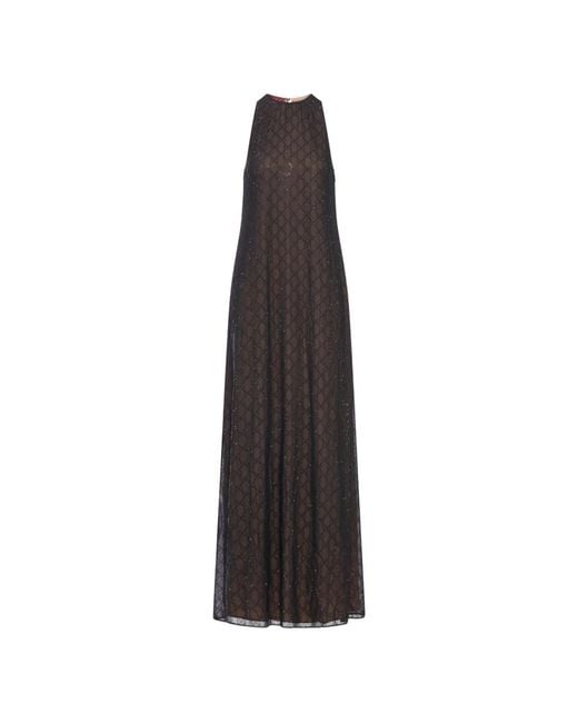 Gucci Zwarte Georgette Jurk in het Black