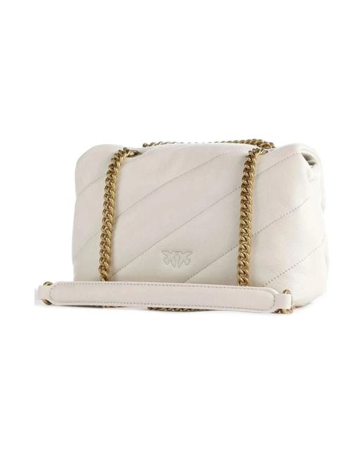 Pinko Shoulder Bags in het Natural