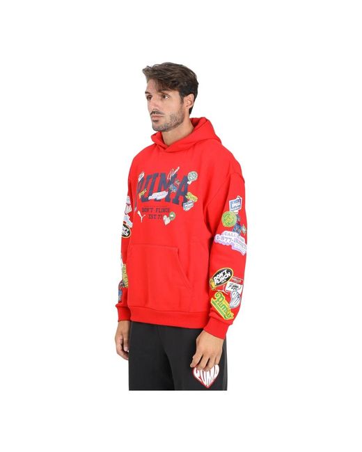 PUMA Hoodies in het Red voor heren