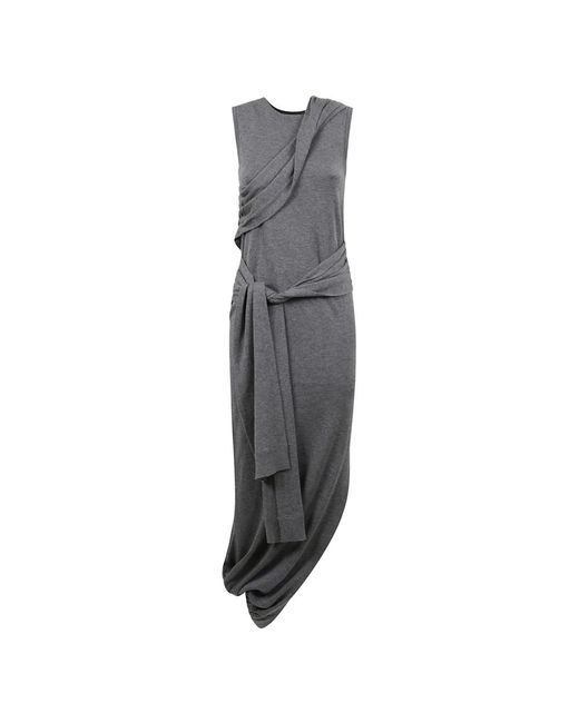 J.W. Anderson Grijze Mouwloze Jurk Met Asymmetrische Zoom in het Gray