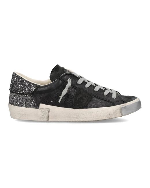 Philippe Model Schoenen ,Zwart ,Katoen Prsx Tennis in het Black