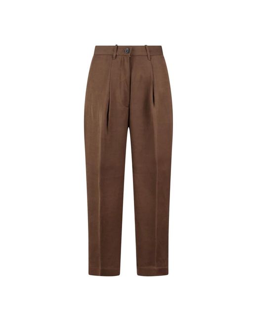 Nine:inthe:morning Brown Cropped Trousers
