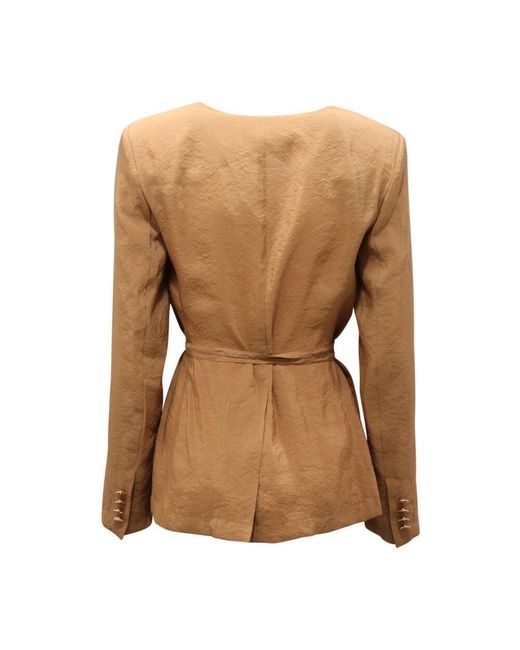 Max Mara Brown Pacos Wo Jacket Aus Vissuto-Stoff