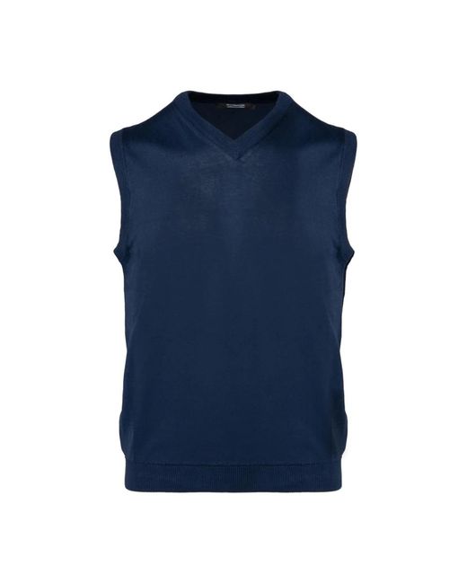 Sleeveless Knitwear di Bomboogie in Blue da Uomo