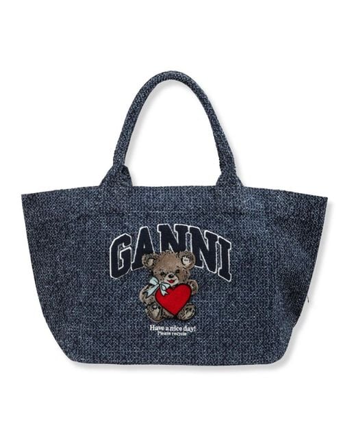 Ganni Blue Shopping Bags