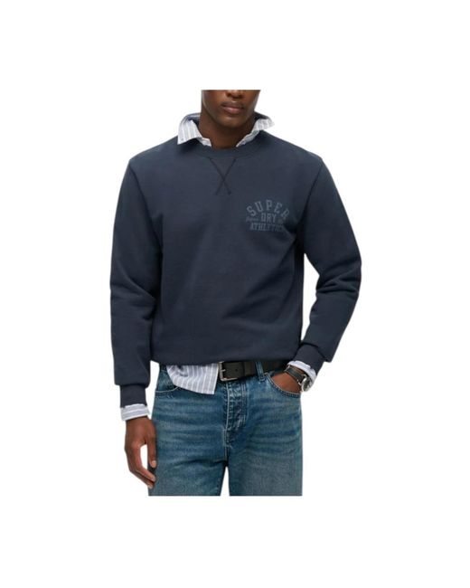Superdry Hoodies & Sweatvesten ,Blauw ,Katoen Sweatshirts in het Blue voor heren