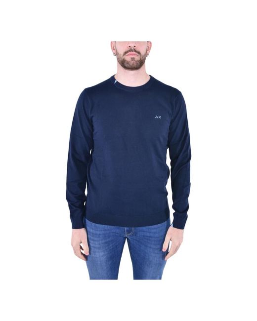 Round-Neck Knitwear Sun 68 de hombre de color Blue
