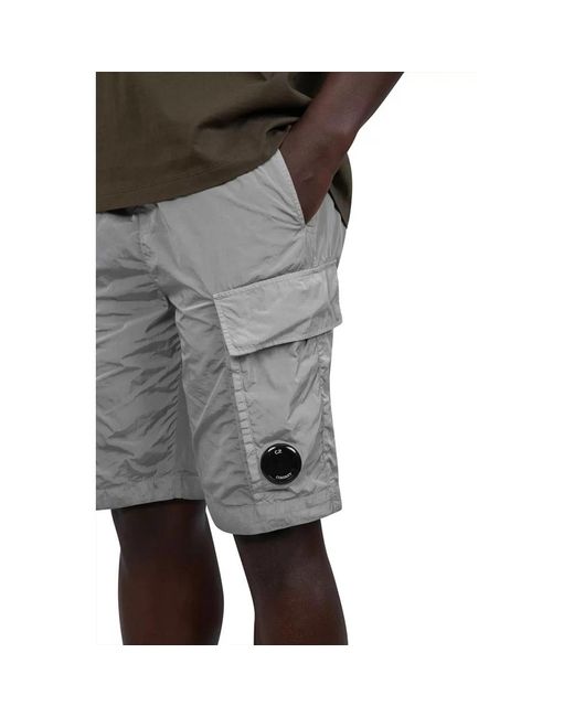 C P Company Graue nylon regular fit shorts in Gray für Herren