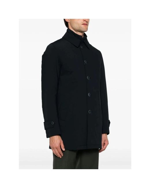 Herno Blue Single-Breasted Coats for men