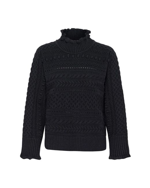 Part Two Blue Dunkelblauer strickpullover pompeiapw