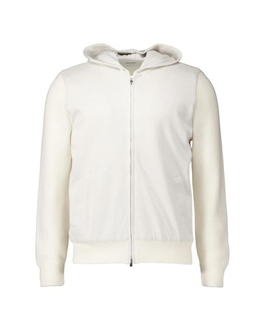 Gran Sasso White Zip-Throughs for men