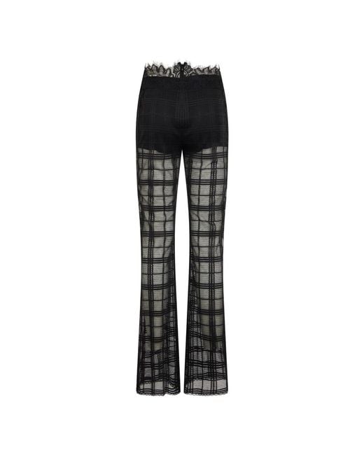 Alberta Ferretti Black Wide Trousers