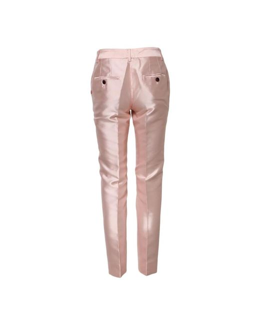Dolce & Gabbana Pink Slim-Fit Trousers
