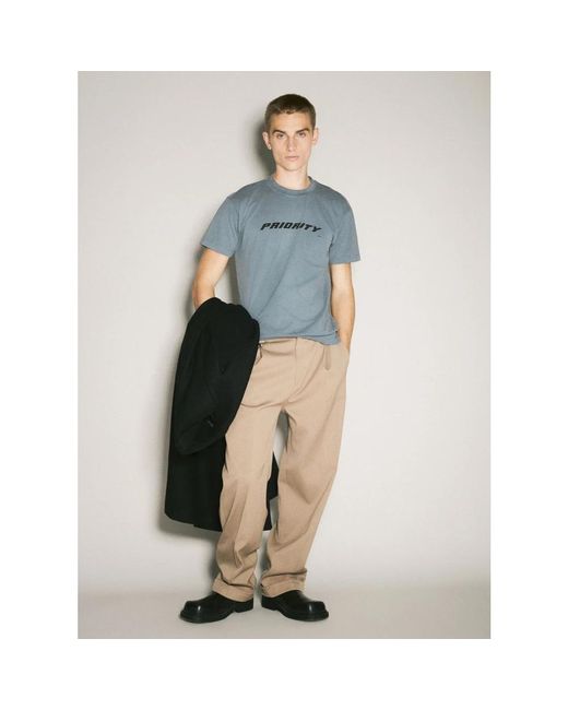 Eytys Front text print crewneck t-shirt in Blue für Herren