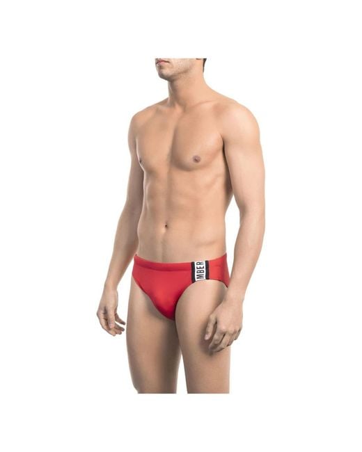 Bikkembergs Red Swimwear for men
