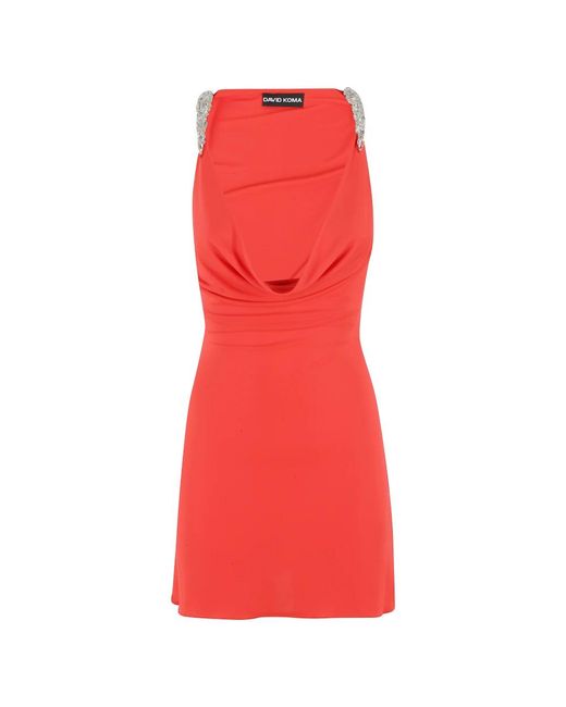 David Koma Red Short Dresses