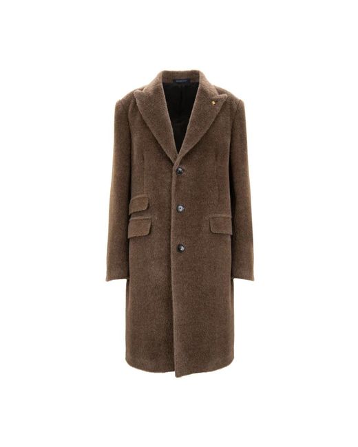 Sartoria Latorre Brown Single-Breasted Coats for men