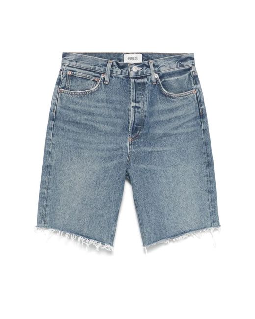 Denim Shorts Agolde de color Blue