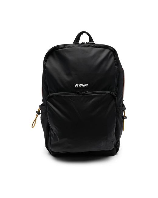 K-Way Black Backpacks for men