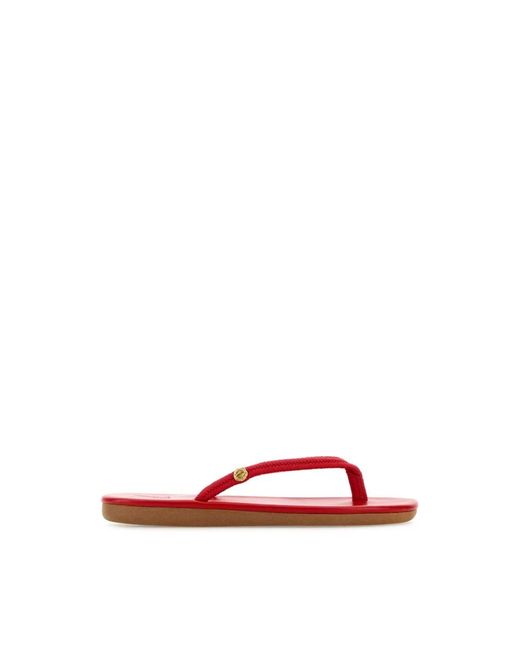 Ancient Greek Sandals Red Flip Flops