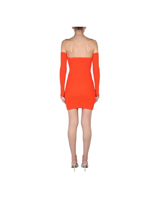 Helmut Lang Contour Mini Jurk in het Red