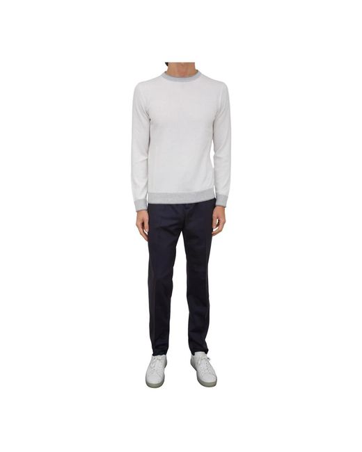 Peserico Gray Round-Neck Knitwear for men