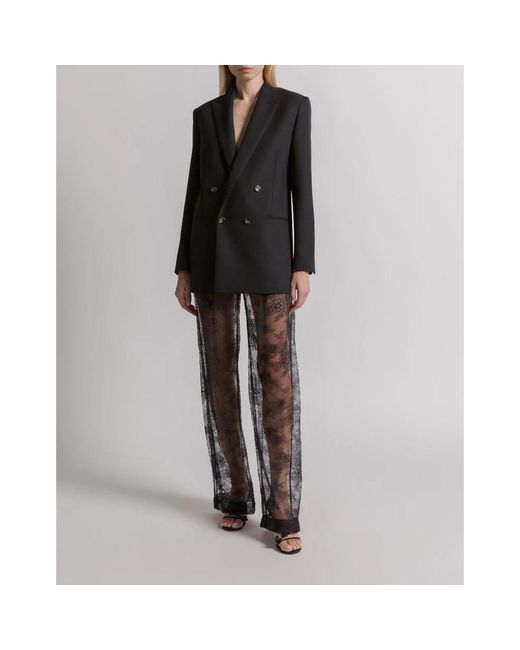 Alberta Ferretti Gray Wide Trousers