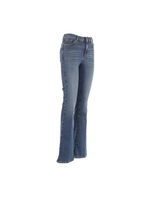 Liu Jo Jeans ,Blauw ,Denim Flared Jeans in het Blue