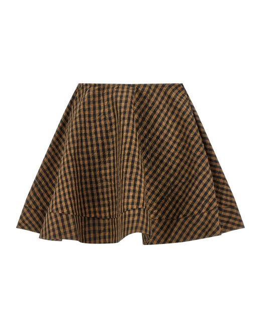 Ganni Brown Short Skirts