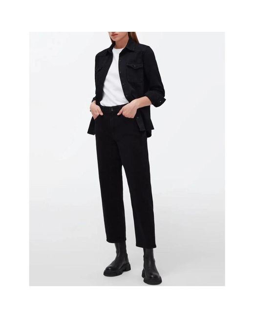 7 For All Mankind Black Cropped Jeans