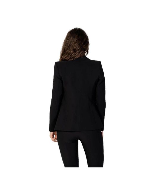 Sandro Ferrone Black Schwarzer knopf-front revers blazer
