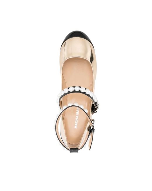 Mach & Mach Metallic Ballerinas