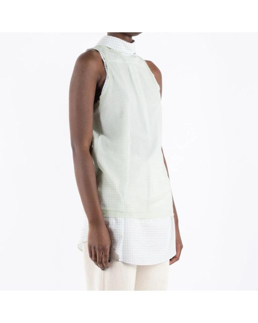 Maison Margiela Lichtgroen Katoenen T-Shirt in het White